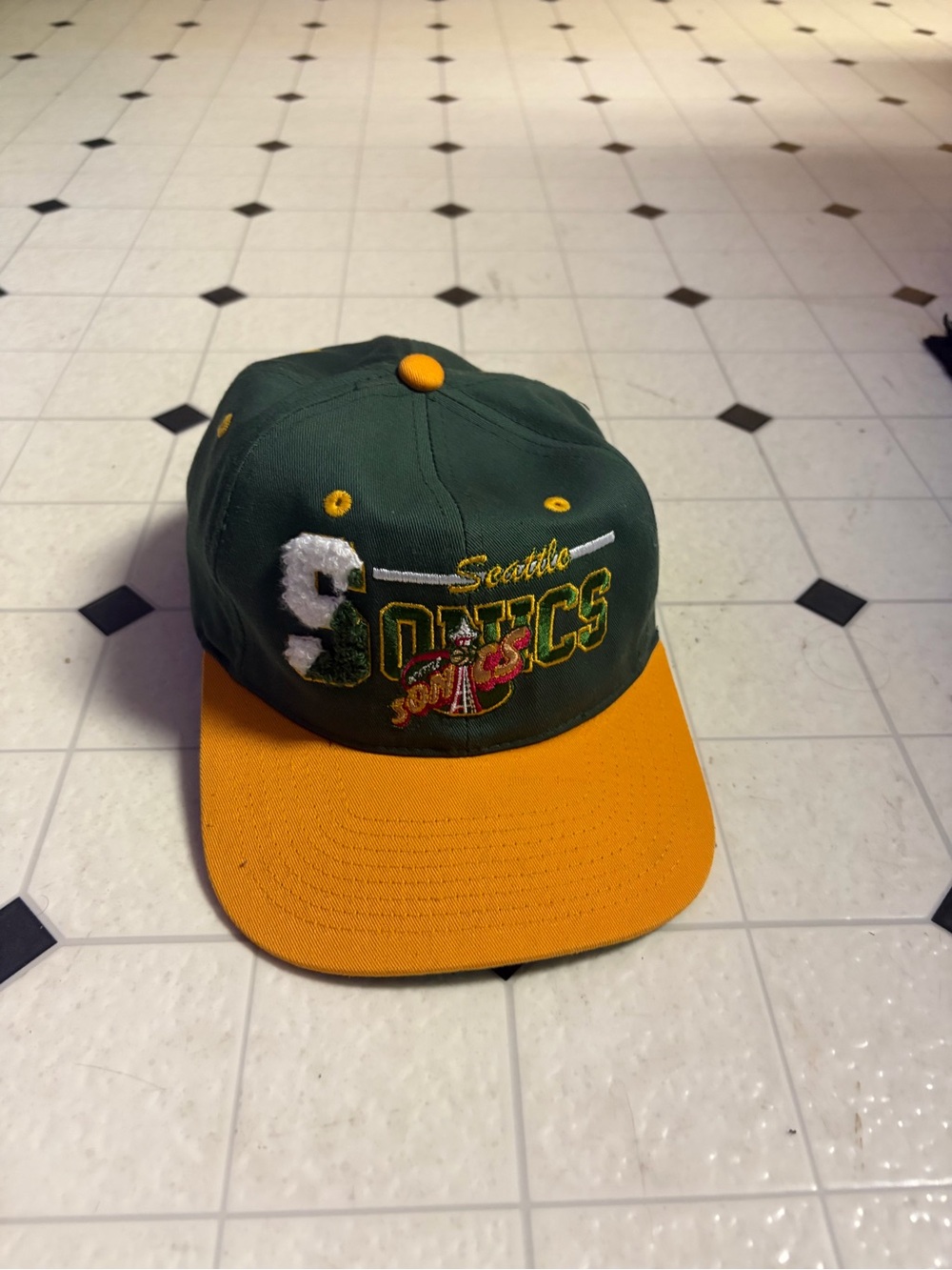Mitchell & Ness Kids Green and Gold Seattle Sonics Embroidered Cap